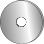 Product image for Cully 70740J 5/16 x 1-1/2" Fender Washers, Type 18-8 Stainless Steel, Jar