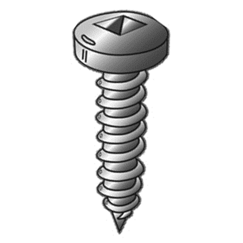 Product image for Cully 71020J #10 x 1-1/4" Sheet Metal Screw (Tapping), Pan Head, Square Drive, Type 18-8 Stainless Steel