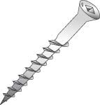 Product image for Cully 72726J 7 x 1-5/8" Wood Screw, Trimhead Square Drive, 18-8 Stainless Steel