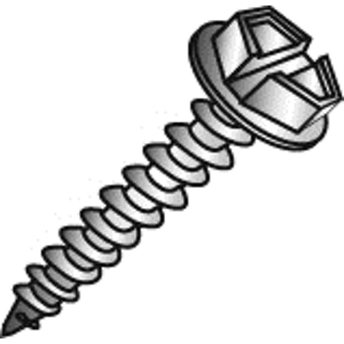 Product image for Cully 76820J 8 x 1-1/4" Sheet Metal Screws, Hex Washer Head, Slotted, Zinc