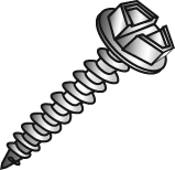 Product image for Cully 77424J 14 x 1-1/2" Sheet Metal Screws, Hex Washer Head, Slotted, Zinc Plated, Jar
