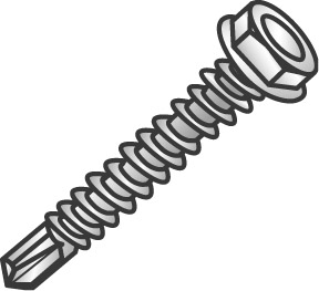 Product image for Cully 79048J 10-16 x 3" Tek Screws, Hex Washer Head, Zinc
