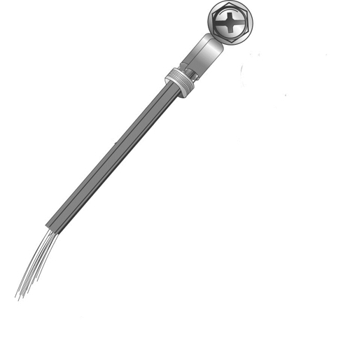 Product image for Cully 80018 7-1/2" Grounding Pigtails with Quad Drive Grounding Screw, Insulated, #12 Solid Bare Wire Lead