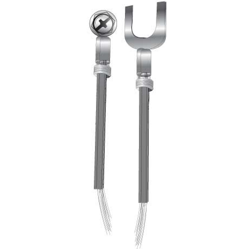 Product image for Cully 80020 10" Grounding Pigtails with Quad Drive Grounding Screw, Insulated, #12 Solid Bare Wire Lead