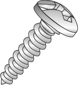Product image for Cully 81016SSJ #10 x 1" Sheet Metal Screw (Tapping), Pan Head, Phillips, Type 18-8 Stainless Steel