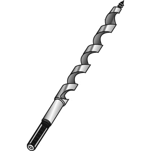 Product image for Cully 81824 1-1/2 x 17" Ship Auger Bits, Hex Shank, Heat Treated Steel