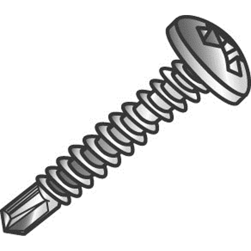 Product image for Cully 82616J 6-20 x 1" Tek Screws, Pan Head, Phillips, Zinc