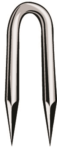 Product image for Minerallac DG2590S 2-1/2 x 1-1/16 x .187 Diamond Point Staples, Galvanized MOQ=7K PCS