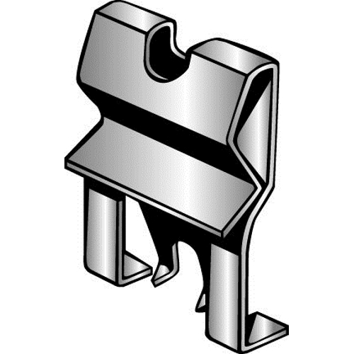 T-Bar Clip, Positive Support for Troffers and Lay-In Fixtures, Fits Round and Rectangular T-bar, Spring Steel