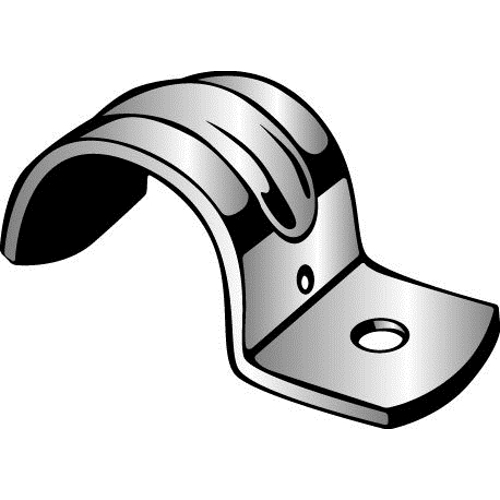 Product image for Minerallac MED70 Jiffy Clip, Medium Duty, One Hole strap, Fits 1-1/4" Rigid/IMC Conduit, Zinc Plated