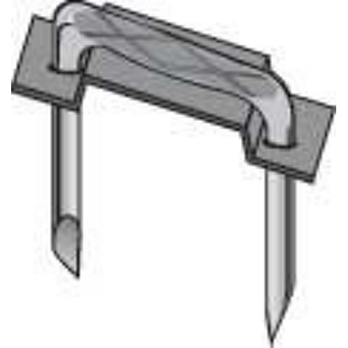 Product image for Minerallac IPN2FR 1-1/4 x 9/16" Metal With Plastic Insulator Cable Staples, Flat Top, 3 Conductor #10, #12 and #14 Non-Metallic Sheathed Cable, Bx, Mc and Other Cable, Blue