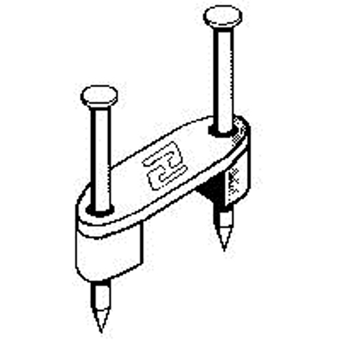 Product image for Minerallac IPS50P Insulated Plastic Cable Staples, Fits 2 & 3 wire NM cable up to #12, 2 wire UF cable up to #12 & other cable up to 1/2" wide, White