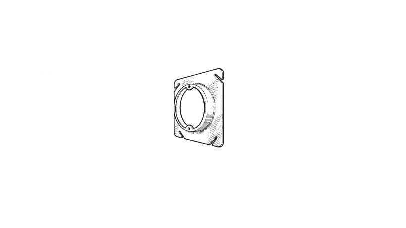 Mulberry; Electrical Box Cover; Material: Galvanized Steel; Shape: Square; Size: 4 IN; Opening: 3 IN; Old Number: 52R3; Universal Key Number: 52C3