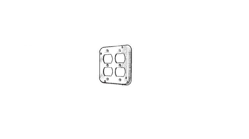 Mulberry; Electrical box cover; 2 Toggle Switch; Material: Steel; Finish: Powder Coated; Size: 4-11/16 IN X 1/2 IN Raised; Old Number: 72R2T; Universal Key Number: RSL5