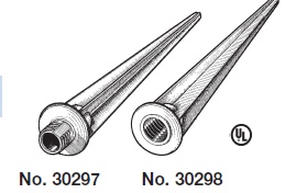 Mulberry; Spike; Size: 7 IN Length; Material: Die Cast Zinc; Connection: 1/2 IN Male Thread