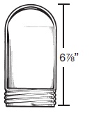 Mulberry; Lamp Lens; 4 Tier, Replacement; Size: 6-7/8 IN Height