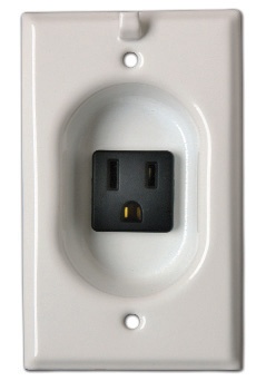 Mulberry; Wallplate; Size: 2.750 IN Width X 4.500 IN Height; Cutout: (1) Plug In Receptacle; Gang: 1; Material: Stainless Steel; Amperage Rating: 15 AMP