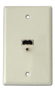 Mulberry; Wallplate; Size: 2.750 IN Width X 4.500 IN Height; Gang: 1; Cutout: (1) Female/Female HDMI; Material: Stainless Steel