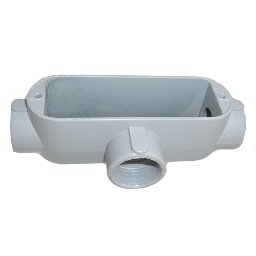 Mulberry; Conduit Body; Type T, Threaded; Hub Size: 1 IN; Material: Die Cast Aluminum; Finish: Smooth, Corrosion-Resistant Electrostatic Powder Coated
