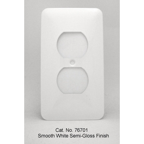 Wallplate, Standard: UL 883, Size: 3.5 X 5IN, Number of Gang: 1, Cutout: (1) Duplex Receptacle, Material: Steel, Color: Semi Gloss White