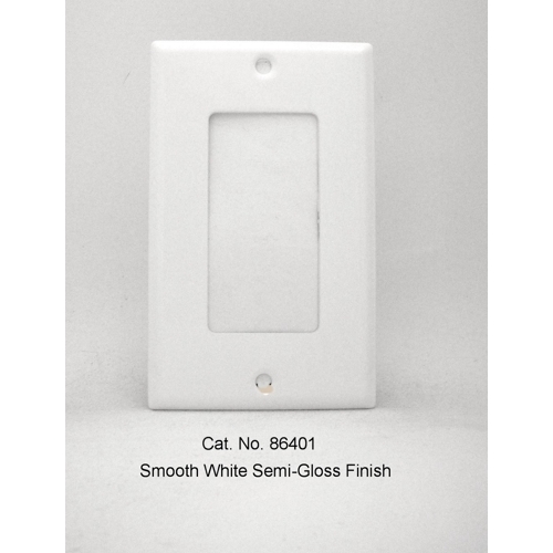 Wallplate, Standard: UL 883, Size: 2.75 X 4.5IN, Number of Gang: 1, Cutout: (1) Block Duplex/GFI Receptacle, Material: Steel, Thickness: 0.03In, Color: Semi Gloss White