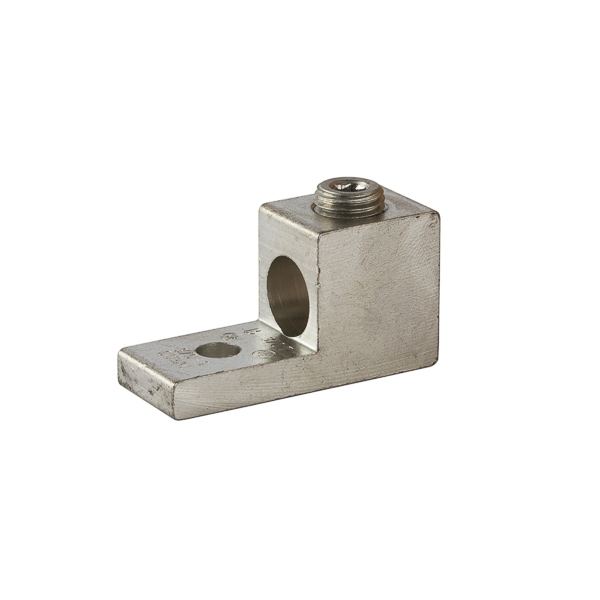1 Port Aluminum Lug 1000 - 350 MCM Aluminum Single Lugs are versatile and reuseable set screw connectors made of 6061T-6 aluminum alloy. Electro tin plated for low contact resistance. Suitable for use with both copper and aluminum conductors. Rated 600 volts, 90 degrees C. UL 486A/B Listed.