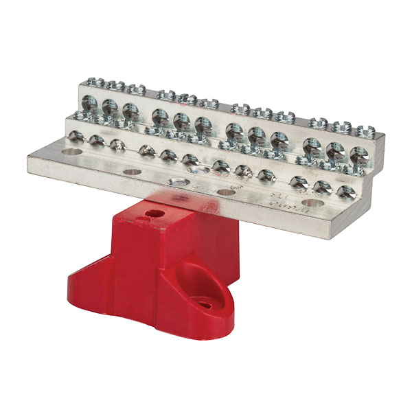 225A Stacked Neutral Bar, 4-14 AWG 24 Circuits