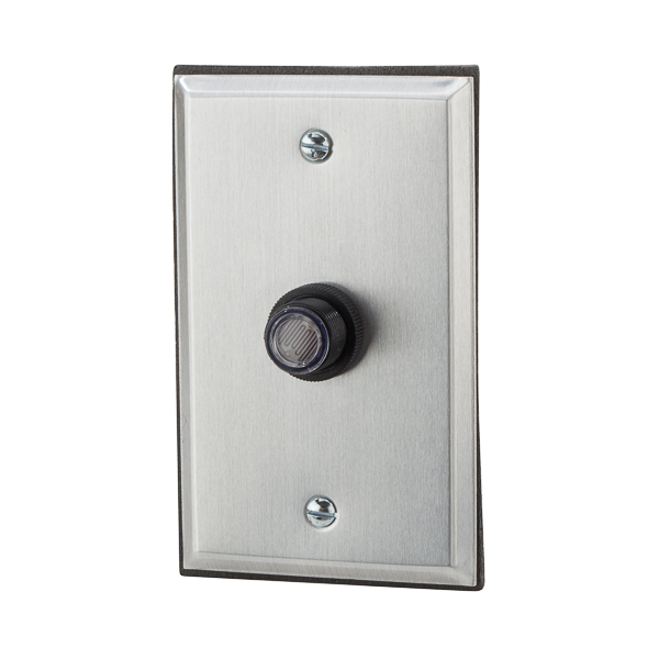 Button Flush Mount w/Plate, On 1-5fc/Off 3-15fc, 9"Leads, 120V, 2000W Tungsten, 1800VA Ballast, 600VA LED