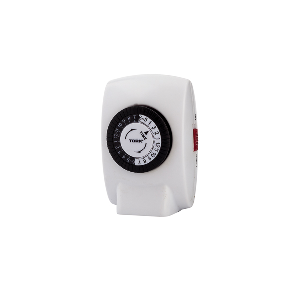 Tork Heavy Duty 24 Hr Mechanical Timer APPLICATIONS: Lamps,televisions, indoor Christmas lights, appliances. Automatically turns ON/OFF items in the home. Gives the home a 