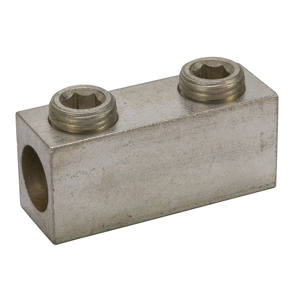 Aluminum Splicer Reducer 4/0-6 AWG Aluminum Splicer Reducers are used for splicing two copper or aluminum wires of equal or different sizes. Made of 6061T-6 aluminum alloy. Electro-tin plated for low contact resistance. Suitable for use with both copper and aluminum conductors. Rated 600 volts (2000V max. per UL486B). UL 486A/B Listed. Temperature rating 90 degrees C.