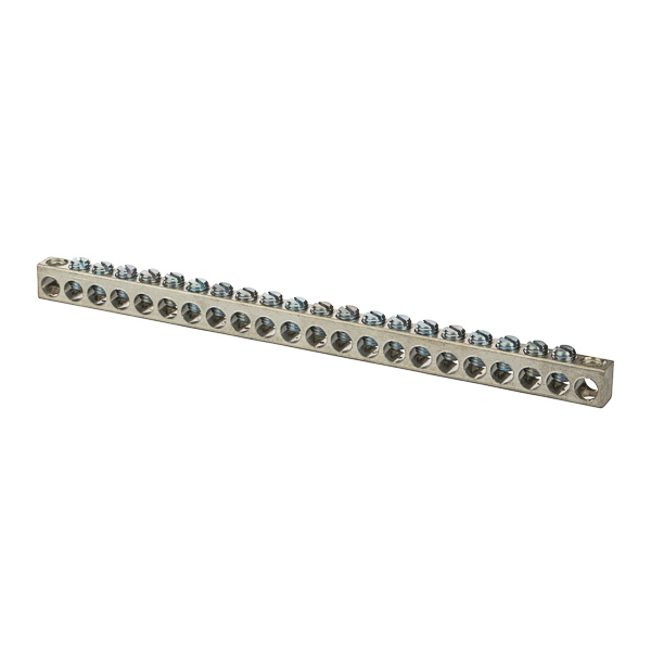 Aluminum Multiple Connector 4-14 AWG 22 Holes Multiple connectors are made from eithercopper or aluminum bar and can be used ina variety of neutral and grounding applications.Tin plated forlow contact resistance and are suitable foruse with copper or aluminum conductors.