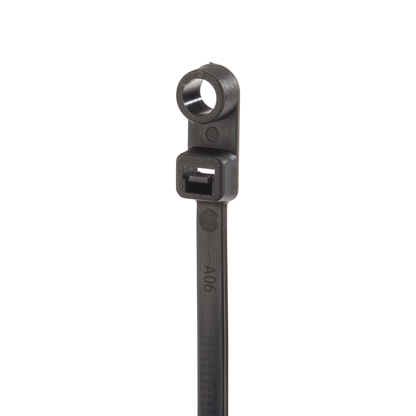 Product image for NSI 7500MH 7.5 Inch 50 lb Tensile Strength Nylon 66 Black Weather Resistant Mountable Cable Tie
