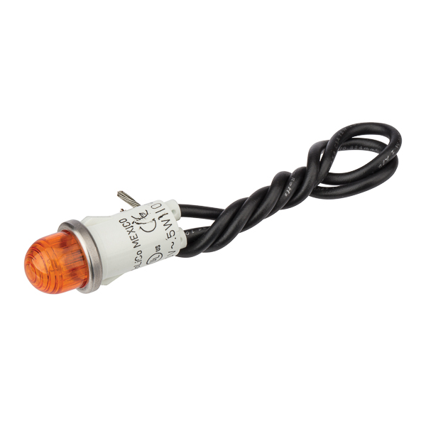 Amber Polycarbonate 208-250 VAC Indicator Light (Neon BULb)