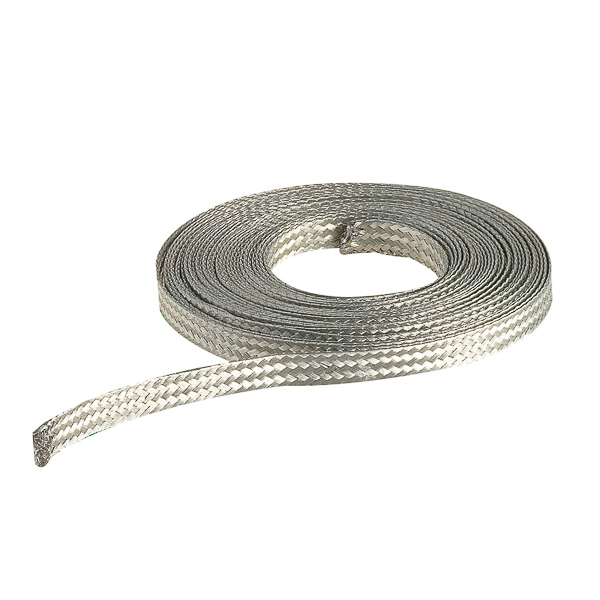 Flexible Grounding Strap 3/8in. - 25 Ft. Woven of high conductivity, annealed, tinned copper wire, this braided ground strap provides maximum flexibility and ease of handling when installing ground or shield continuity. This braid is used for shield and lead-sheath grounding and is easily soldered to lead, copper and tinned metals. It is also used for continuing the fault-carrying capacity of the cable shield as a jumper braid.