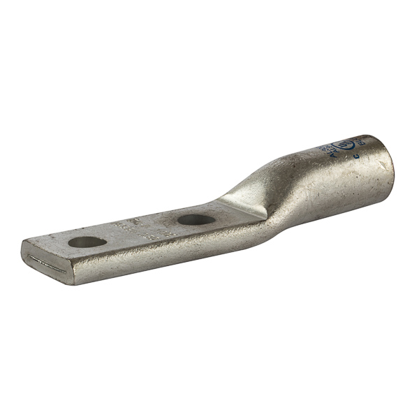 Product image for NSI AL300N 1/2 Inch 300 MCM Blue Aluminum Standard Barrel 2-Hole Compression Lug