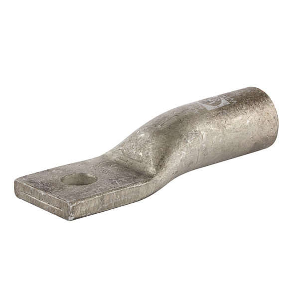 1 HoleStandard BarrelAluminum Compression Lug4/0 AWG -3/8 Bolt Standard BarrelAluminum Compression Lugs is a type ofaluminum compression connector that is produced from high conductivityaluminum tubing.Center stop assures proper cable installation.They are tin-plated to provide corrosion resistance and are marked with die index and color coded for easy reference. Listed for 35KV maximum when properly installed.