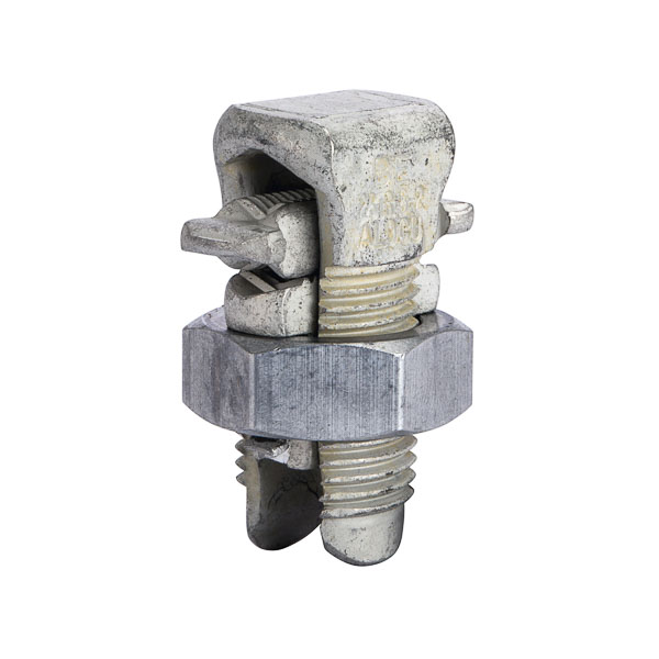 Aluminum Dual-Rated Split Bolt 8 - 2 STR Aluminum Dual-Rated Split bolts are made from tin-plated aluminum. UL-486B listed for aluminum and copper conductor combinations.