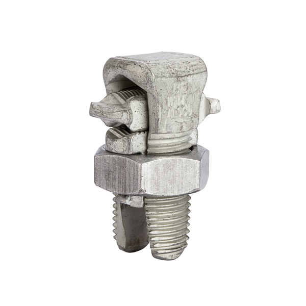 Aluminum Dual-Rated Split Bolt 8 SOL - 1/0 STR Aluminum Dual-Rated Split bolts are made from tin-plated aluminum. UL-486B listed for aluminum and copper conductor combinations.