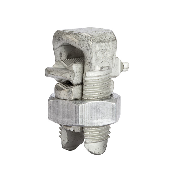 Aluminum Dual-Rated Split Bolt 2 SOL - 2/0 STR Aluminum Dual-Rated Split bolts are made from tin-plated aluminum. UL-486B listed for aluminum and copper conductor combinations.