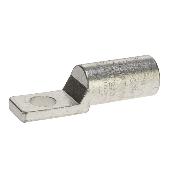 Cast Aluminum Meter Socket Lug 2/0 AWG - 1/2 Bolt Made of dead-soft EC grade aluminum. 840 common dies- one die installs on all sizes. For aluminum or copper conductors. Pre-filled with oxide inhibitor. Installing dies (color red): .840, 18, 324, TX, 76, 11A, 249.