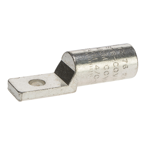 Cast Aluminum Meter Socket Lug 4/0 AWG - 3/8 Bolt Made of dead-soft EC grade aluminum. 840 common dies- one die installs on all sizes. For aluminum or copper conductors. Pre-filled with oxide inhibitor. Installing dies (color red): .840, 18, 324, TX, 76, 11A, 249.