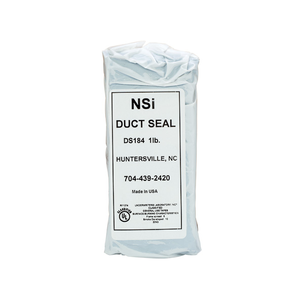 Duct Sealing Compound- 1LB APPLICATIONS: Duct Sealing Compound is intended for sealing around electrical service entries, junction boxes and other devices where weather-proofing is critical. Will stay soft and pliable for several years and has an excellent shelf life. Will not damage wire covers, glass, wood, painted surfaces, plastics or other materials it may contact. It is chemically inert, inhibiting no chemical activity and is nontoxic. Contains no asbestos or mineral fibers and no mineral oil which can shorten the effective life of the product. Remains pliable through a wide range of temperatures and will adhere to most clean dry surfaces. UPC: 662381055255