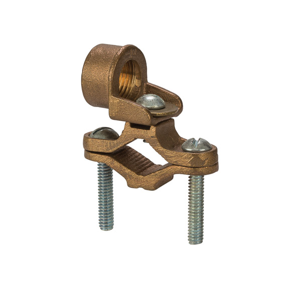 Bronze Ground Clamp with 360 Degree Adapters for Rigid Conduit .50-1 in pipe - 1/2