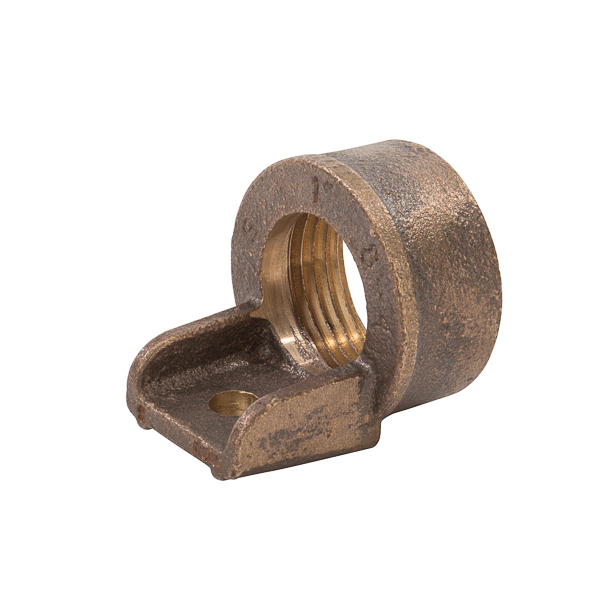 10 Sol - 3/0 Str Economy 360 Degree Hub for Ground Clamps Threaded hub cast of high-strength, highly conductive bronze. Used with ground clamp to ground conductor to water pipe.