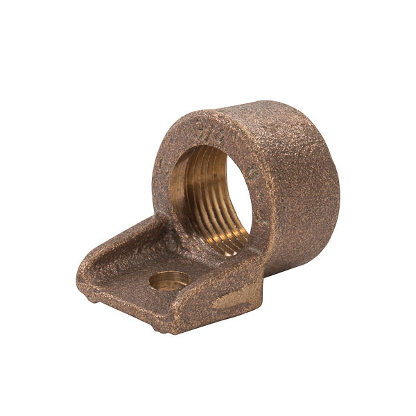 10 Sol - 2/0 Str Economy 360 Degree Hub for Ground Clamps Threaded hub cast of high-strength, highly conductive bronze. Used with ground clamp to ground conductor to water pipe.