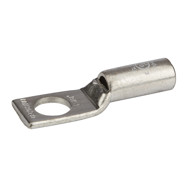 1 HoleShort Barrel Copper Compression Lug w/ PeepHole3 AWG-3/8