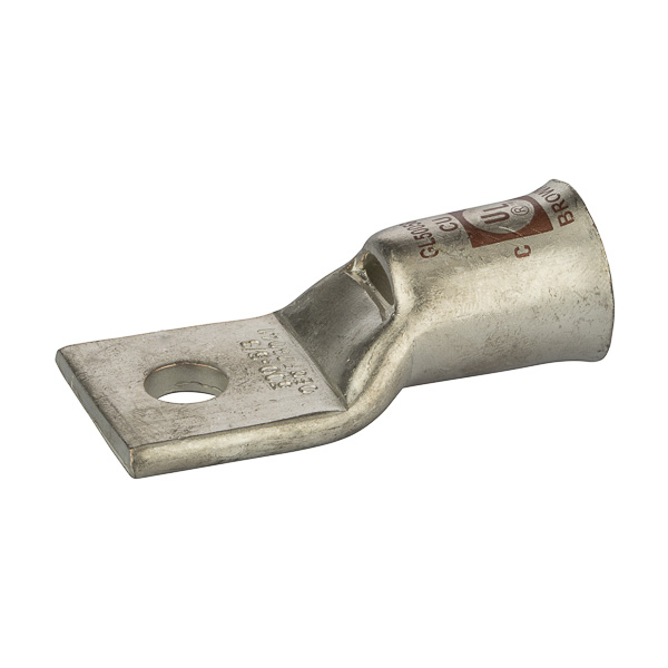 1 Hole Short Barrel Copper Compression Lug for Flexible Copper Cable 500 MCM- 5/8