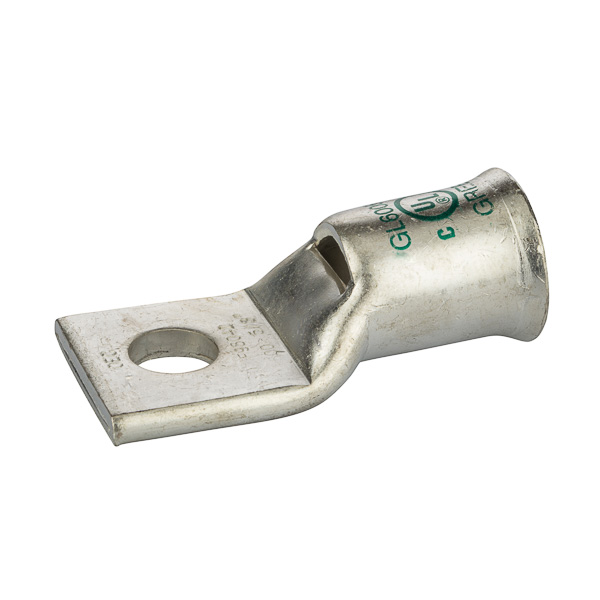 1 Hole Short Barrel Copper Compression Lug for Flexible Copper Cable 600 MCM- 5/8