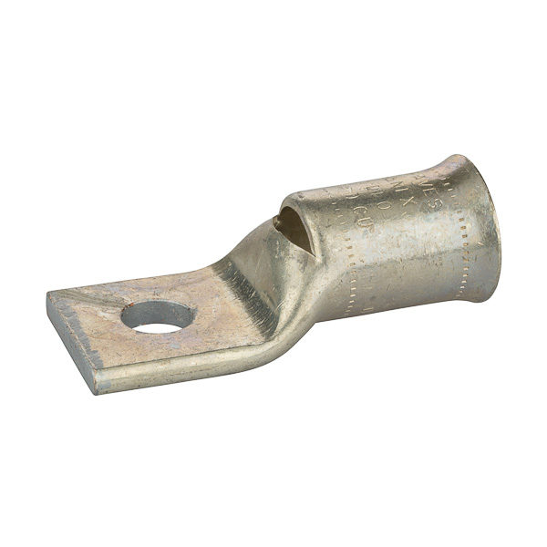 1 Hole Short Barrel Copper Compression Lug for Flexible Copper Cable 700 MCM- 5/8