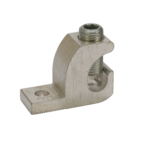 Lay In Connector 3/0 - 6 AWG Lay-in connectors offer the ultimate in flexibility. Excellent for grounding and continuous loop applications. Made of 6061T-6 aluminum alloy. Electro-tin plated for low contact resistance. Suitable for use with both copper and aluminum conductors. Rated 600V (2000V max. per UL486B). UL 486A/B Listed. Temperature rating 90 degrees C.